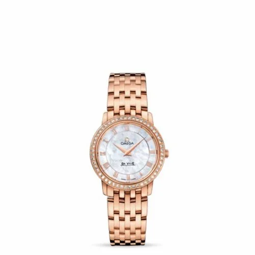 Omega De Ville Prestige Quartz 27 Red Gold / Diamond / MOP / Bracelet 413.55.27.60.05.002 (41355276005002)